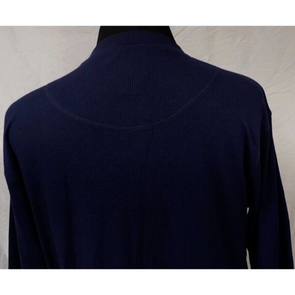 CE Schmidt Workwear Mens Medium Blue Waffle Knit Henley Thermal Shirt - Picture 9 of 11